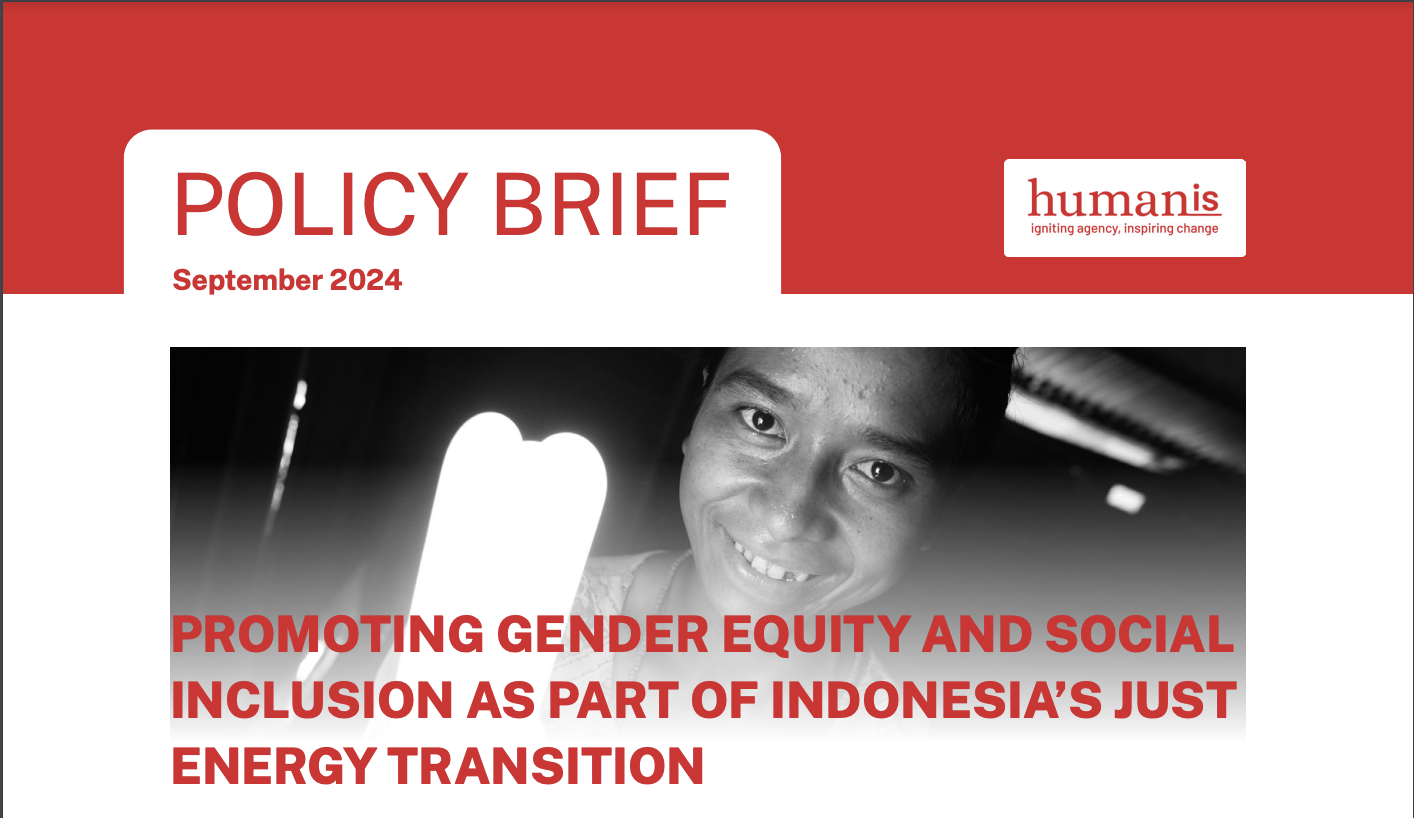 Policy Brief: Promoting Gender Equity and Social Inclusion As Part of Indonesia’s Just Energy Transition